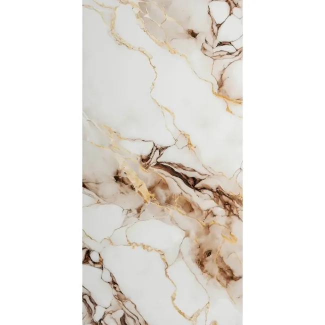 Napoli Bronze White Marble Effect Polished Porcelain Tile