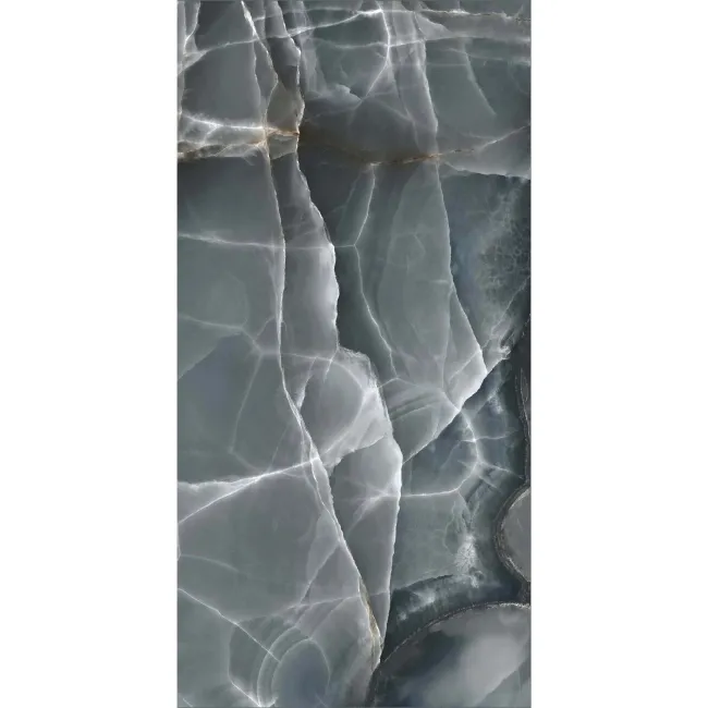 Onyx Marble Effect Blue Polished Porcelain Wall and Floor Tile