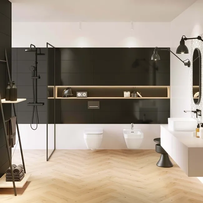 SandWood Beige Oak Wood Effect Matt Porcelain Floor Tile