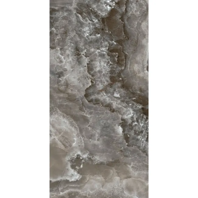 Scarlet Black Onyx Marble Effect Polished Porcelain Tile