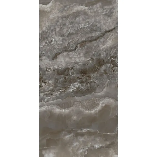 Scarlet Black Onyx Marble Effect Polished Porcelain Tile