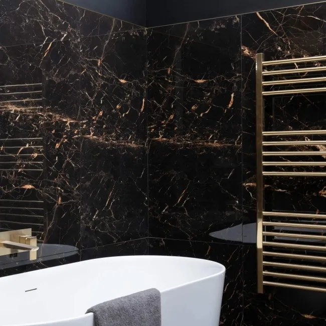 Sky Golden Black Marble Effect Polished Porcelain Wall and Floor Tile