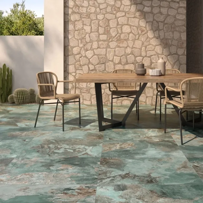 Slate Way Green Matt Porcelain Outdoor Slab