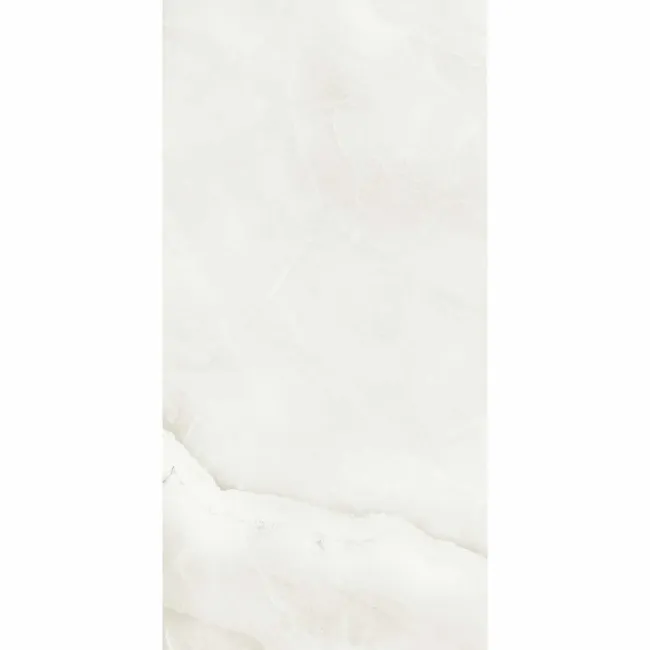 The Room White Onyx Marble Effect Polished Porcelain Wall and Floor Tile