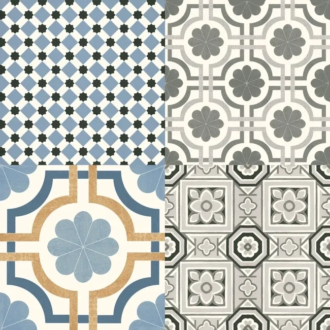 Windsor Multi Patterned Matt Porcelain Wall and Floor Tile