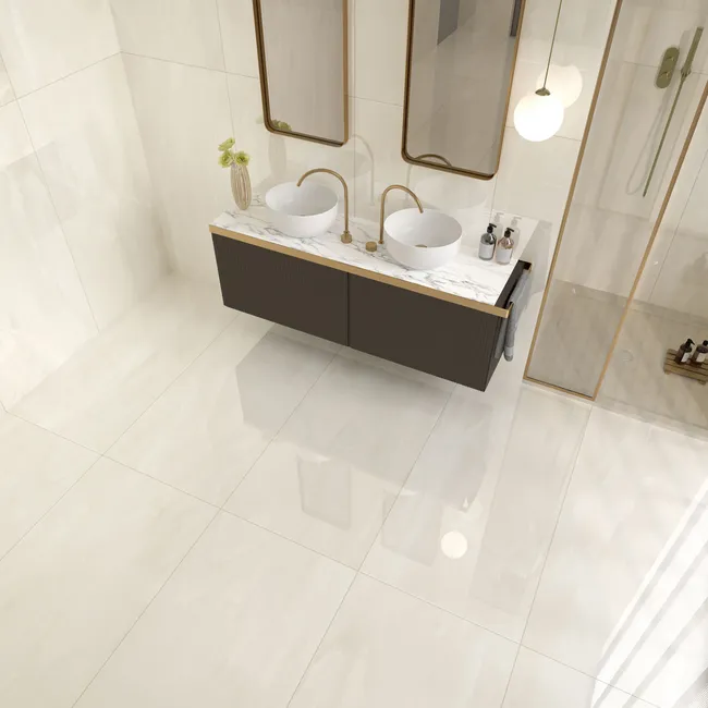 Precious Ivory Onyx Marble Effect Polished Porcelain Tile