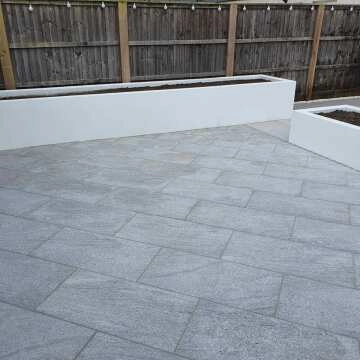 Granito Grey Stone Effect Large Outdoor Porcelain Slab Tile