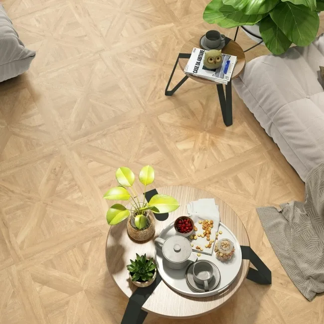 Aspen Natural Woven Wood Effect Matt Porcelain Floor Tile