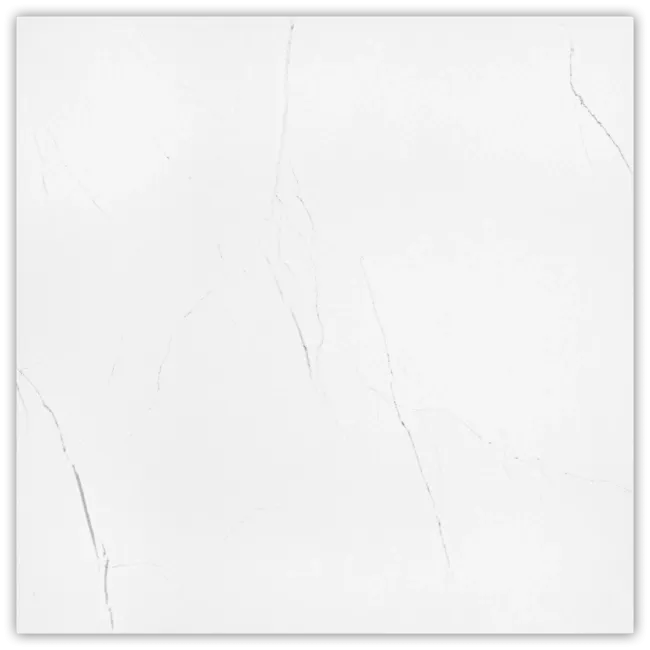 Barbados White Marble Effect Gloss Porcelain Floor Tiles