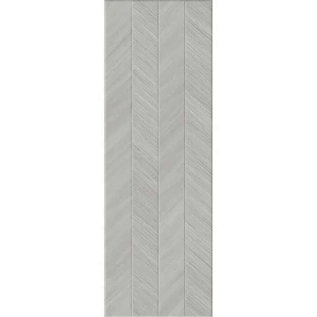 Bercy Chevron Decor Grey Concrete Effect Matt Ceramic Wall Tile