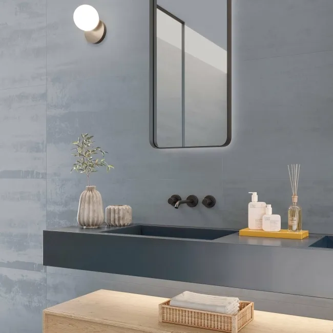 Enya Grey Concrete Effect Matt Porcelain Wall and Floor Tile