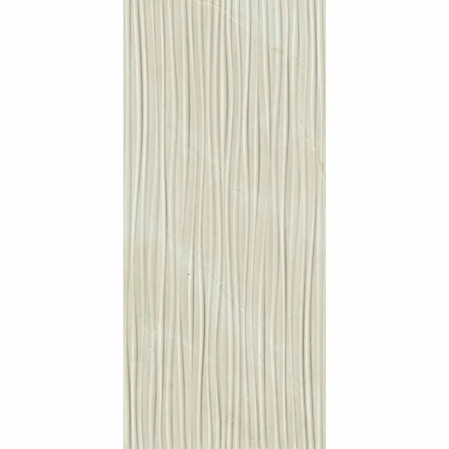 Fior Di Bosco Ivory Decor Marble Effect Gloss Ceramic Wall Tile