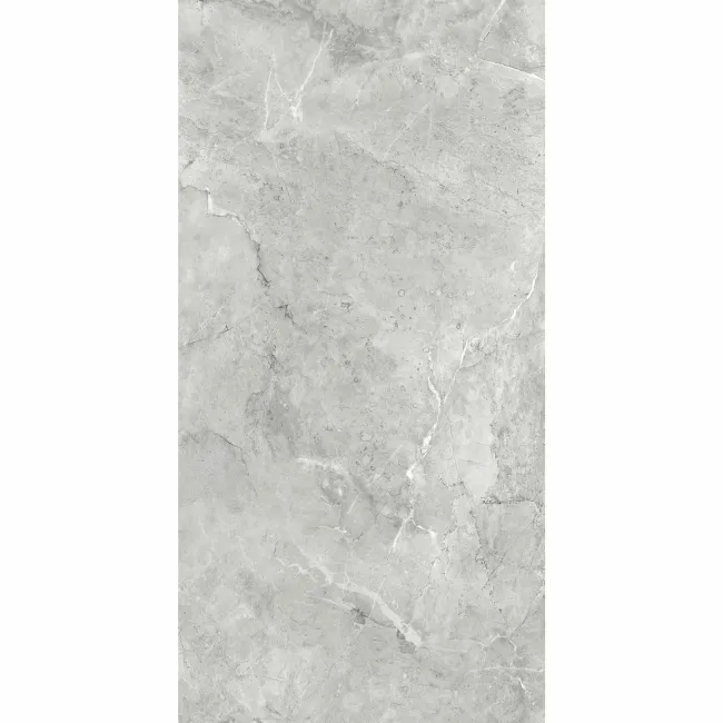 Immense Grey Stone Effect Polished Porcelain Wall and Floor Tile
