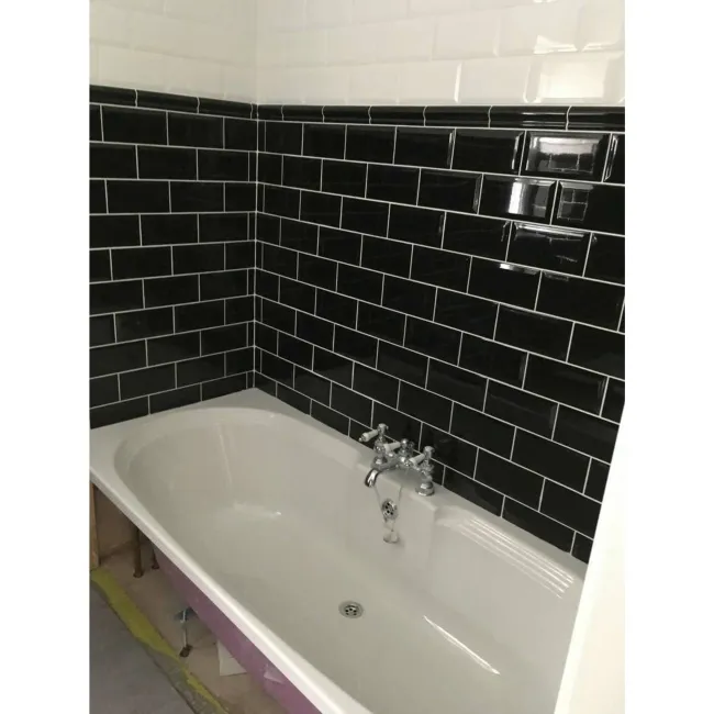 Ceramic Wall Gloss Black Metro Tiles