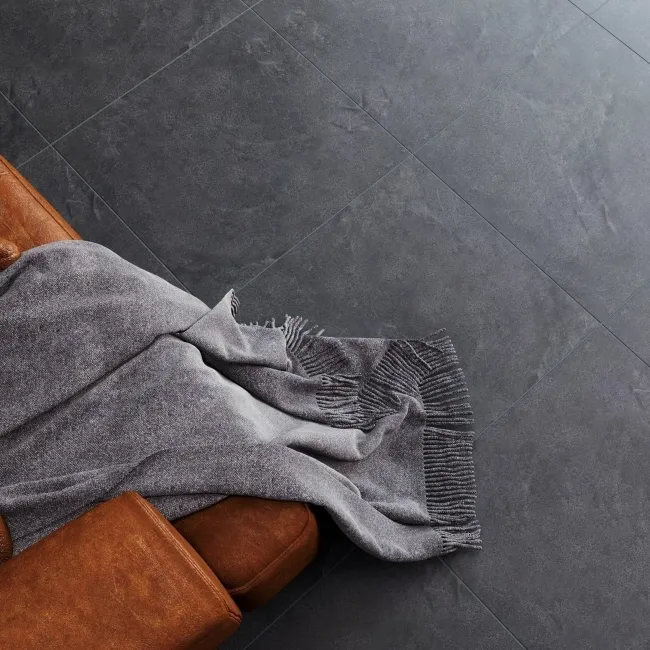 Muse Dark Grey Italian Matt Porcelain Floor Tiles