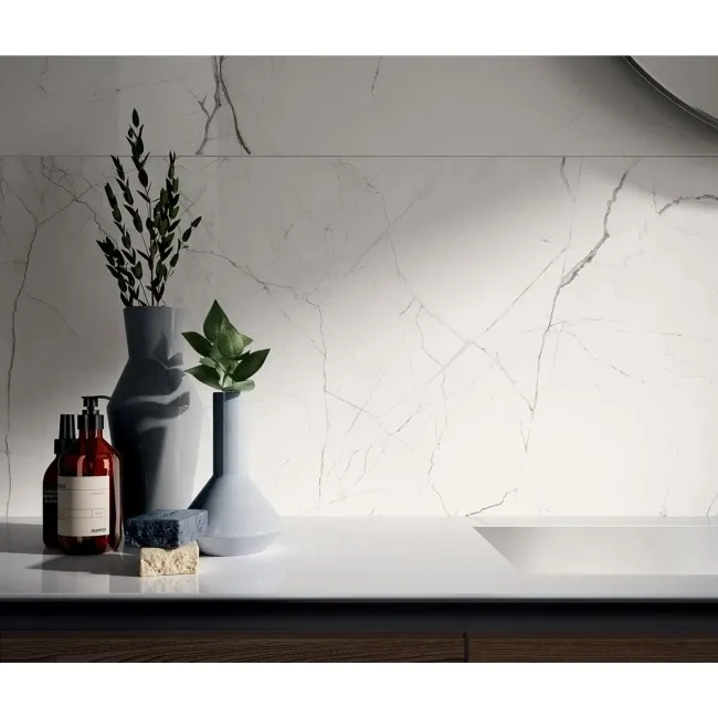 The Room White Italian Polished Porcelain Floor Tiles