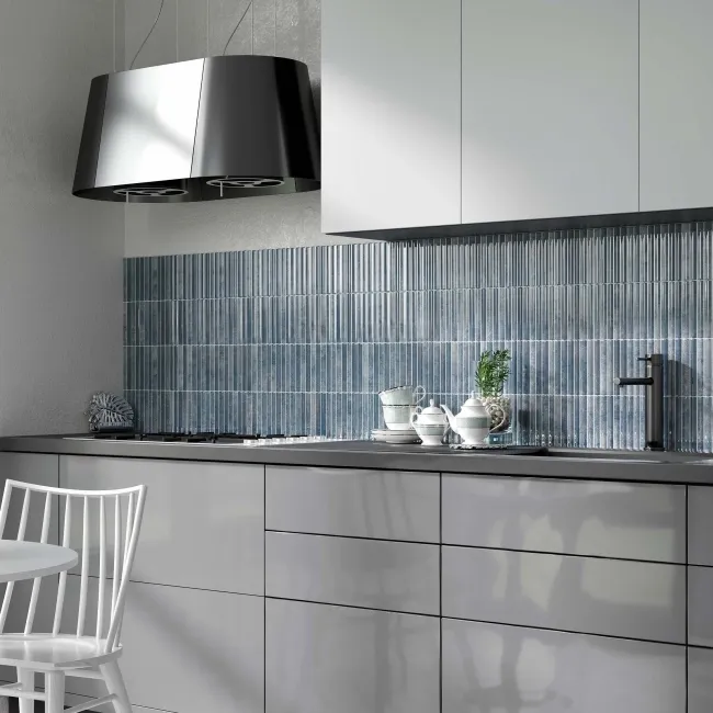 Rubik Blue Kit Kat Effect Gloss Ceramic Wall Tile