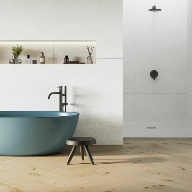 Seven White Matt Ceramic Wall Tile