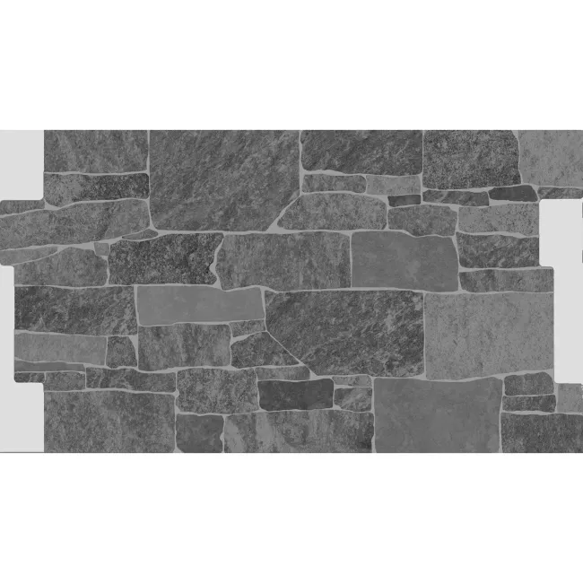 Stones Anthracite Dry Wall Effect Porcelain Wall Cladding Tile