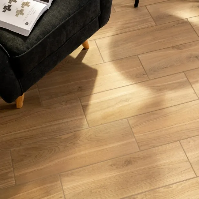 Timber Oak Wood Effect Matt Porcelain Floor Tile