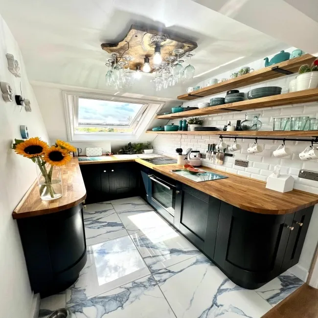 Calacatta Blue Marble Effect Polished Porcelain Floor Tile