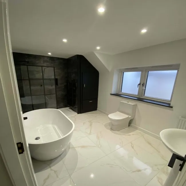 Carrara Gold Gloss Marble Effect Vitrified Ceramic Floor Tile