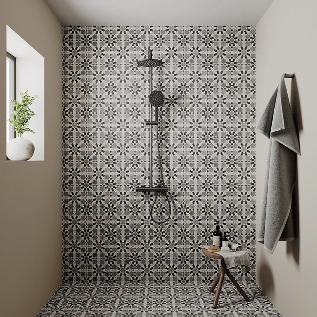 Agadir Grey Pattern Matt Ceramic Floor Tile