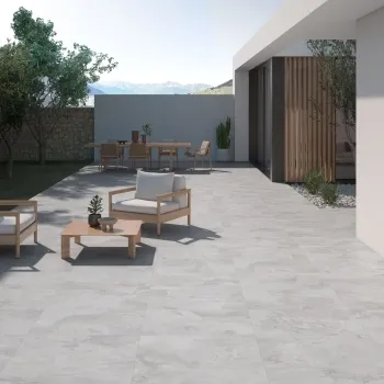 Slate Way Light Grey Matt Porcelain Outdoor Slab