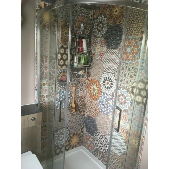 Andalucia Hexagon Patterned Porcelain Wall And Floor Tiles