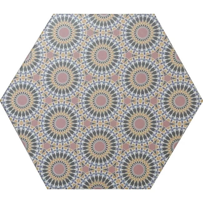 Andalucia Hexagon Patterned Porcelain Wall And Floor Tiles