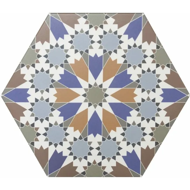 Andalucia Hexagon Patterned Porcelain Wall And Floor Tiles