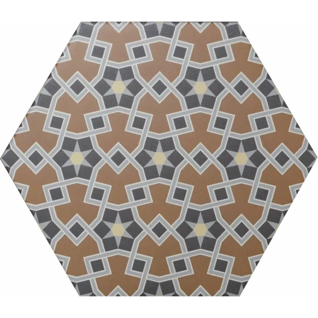 Andalucia Hexagon Patterned Porcelain Wall And Floor Tiles
