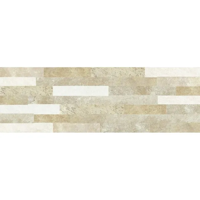 Brickstone Beige Matt Split Face Effect Porcelain Wall Tile