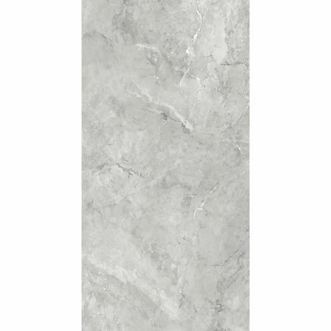 Immense Grey Stone Effect Polished Porcelain Wall and Floor Tile