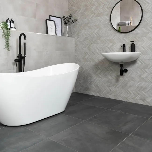 Lemmy Venom Black Italian Matt Porcelain Wall and Floor Tiles