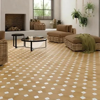 Dover Light Terracotta Effect White Matt Porcelain Tile