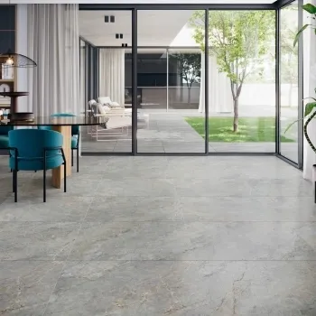 Mylos Grey Stone Effect Matt Porcelain Floor Tile