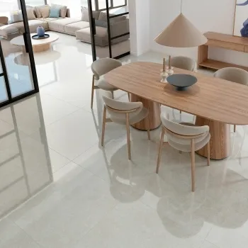 Ulisse Light Grey Concrete Effect Large Polished Porcelain Tile