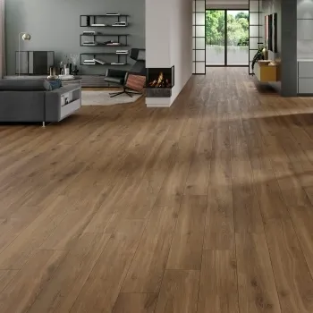 Volte Walnut Wood Effect Matt Porcelain Floor Tile