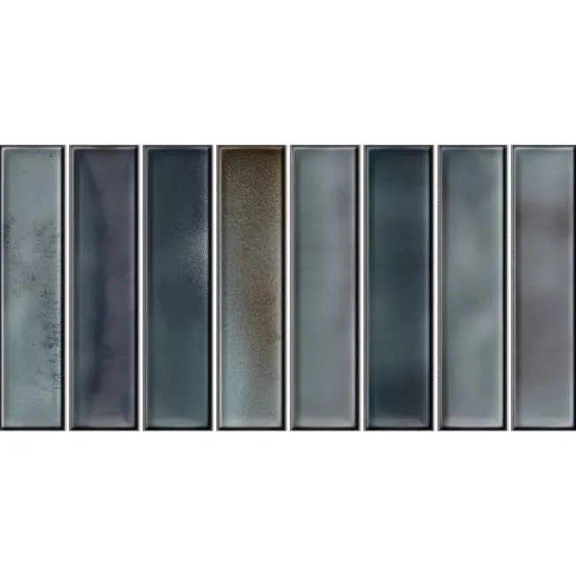 Alba Blue Kit Kat Effect Gloss Ceramic Wall Tile
