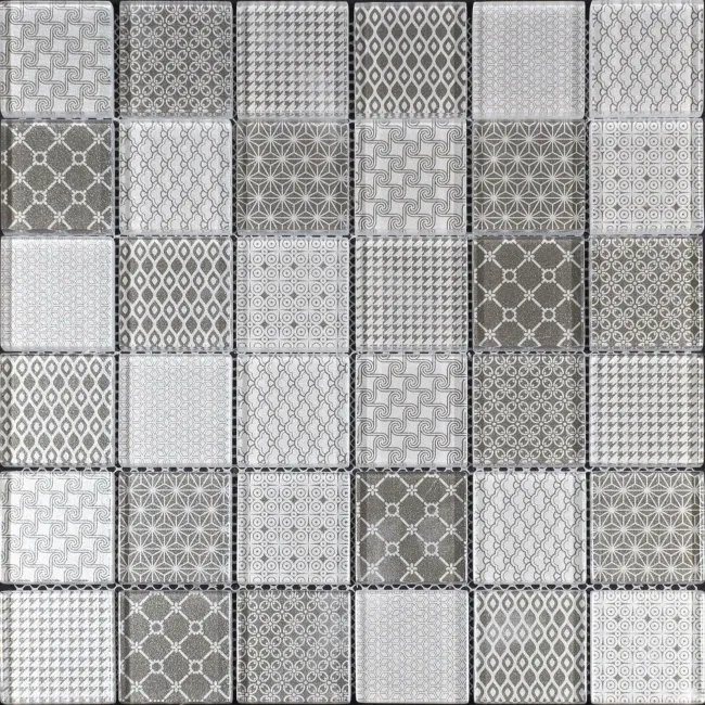 Bayeux Grey Glass Mosaic