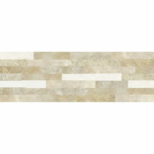 Brickstone Beige Matt Split Face Effect Porcelain Wall Tile