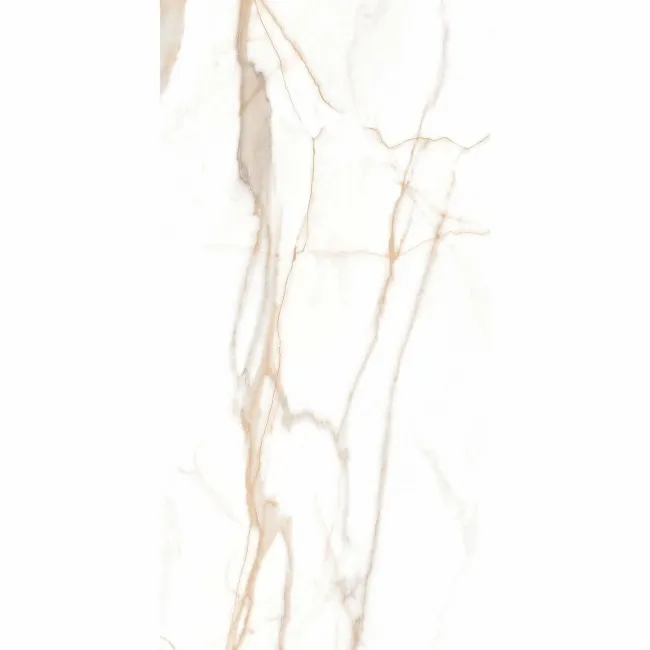 Carrera Gold Marble Effect Rectified Polished Porcelain Wall and Floor Tile