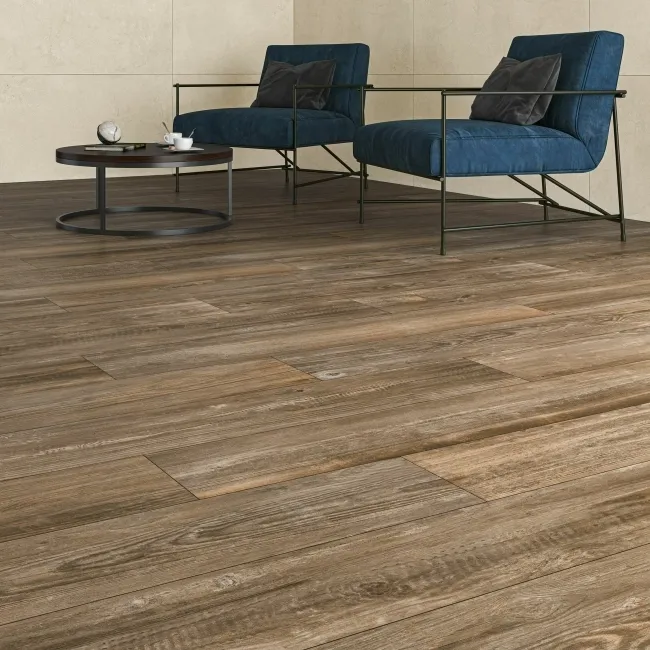 Copenhagan Dark Oak Rectified Matt Wood Effect Porcelain Floor Tile