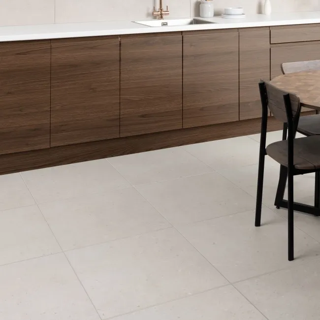 Flakestone Cream Concrete Effect Matt Porcelain Floor Tile
