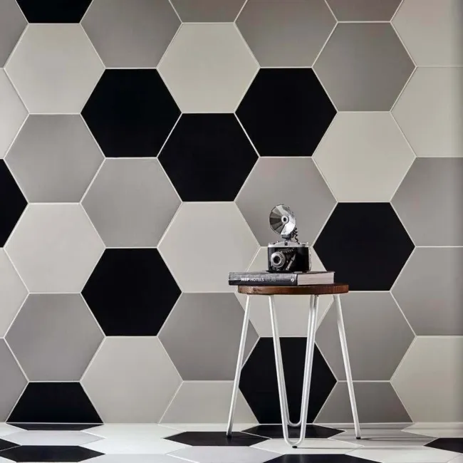 Apollo Hexagon Grey Wall and Floor Tile