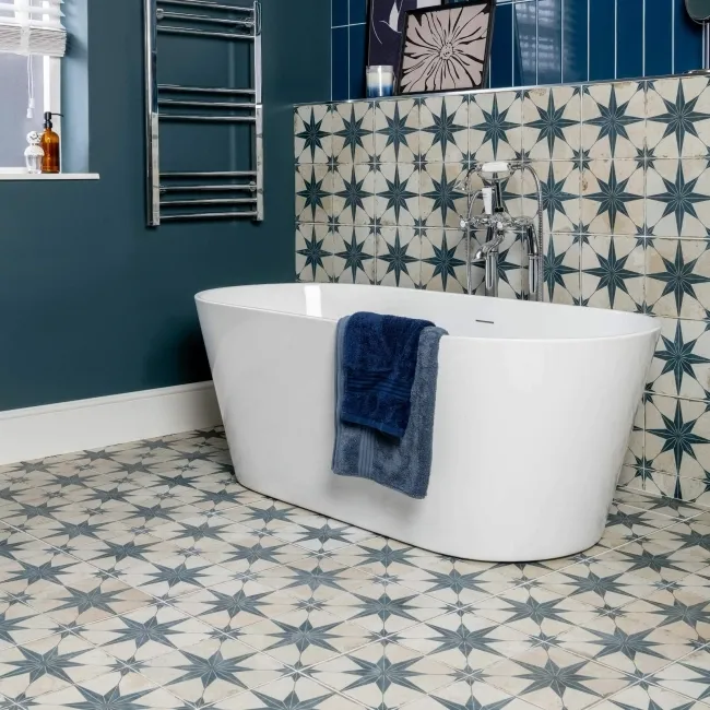 Metropolis Star Indigo Wall and Floor Tiles 