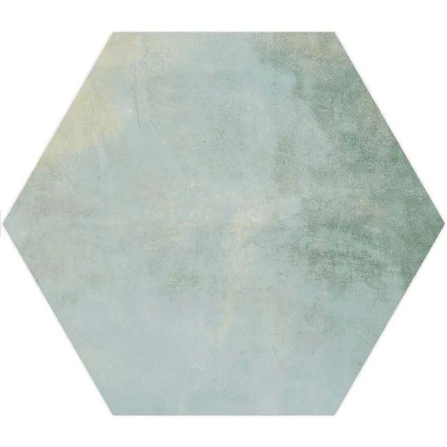 Oasis Aquamarine Hexagon Matt Porcelain Wall and Floor Tile