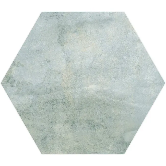 Oasis Aquamarine Hexagon Matt Porcelain Wall and Floor Tile