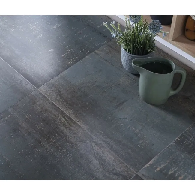 Metal Iron Rectified Porcelain Floor Tile